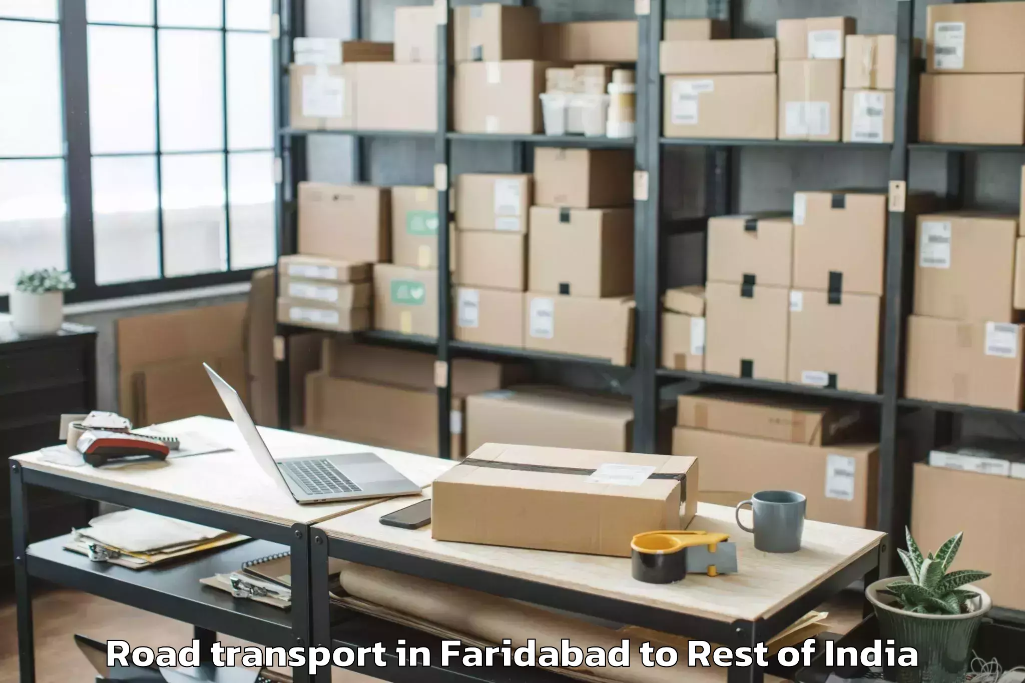 Get Faridabad to Pampore Road Transport